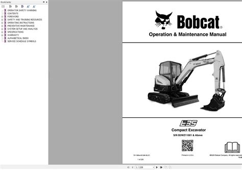 bobcat mini excavator e35 specs|bobcat e35 manual.